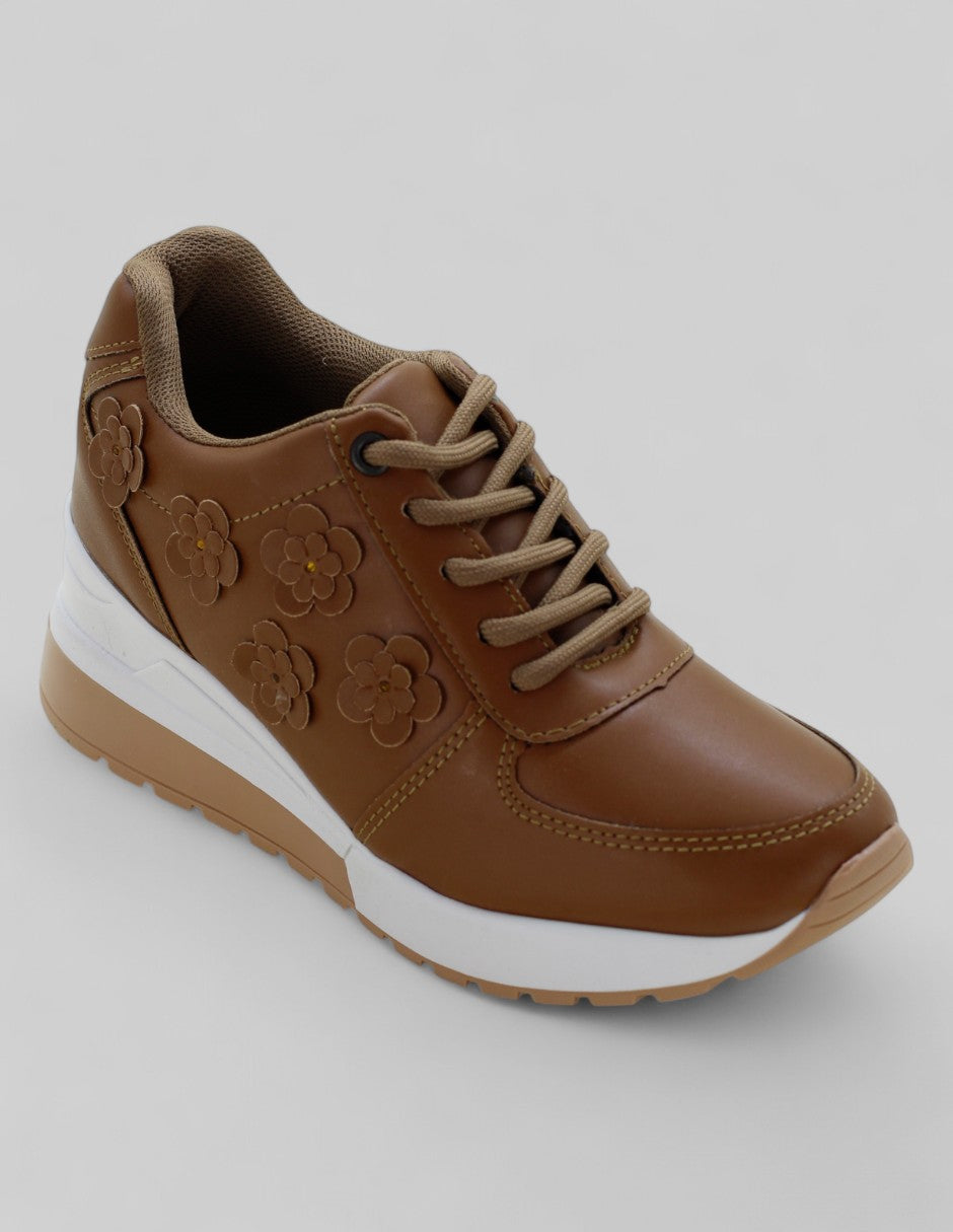 Tenis botín Exterior Sintético Color Café Para Mujer De RBCOLLECTION