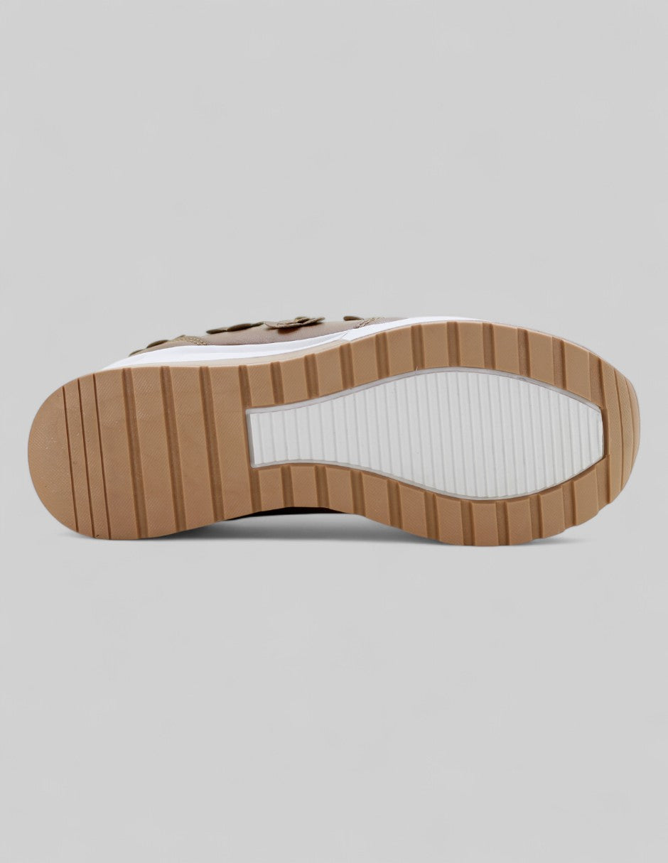 Tenis botín Alya en Sintético – Café