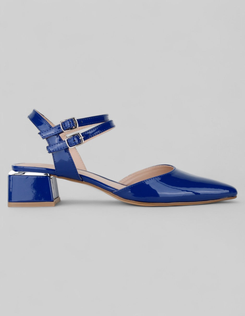 Zapatillas Back en Charol – Azul