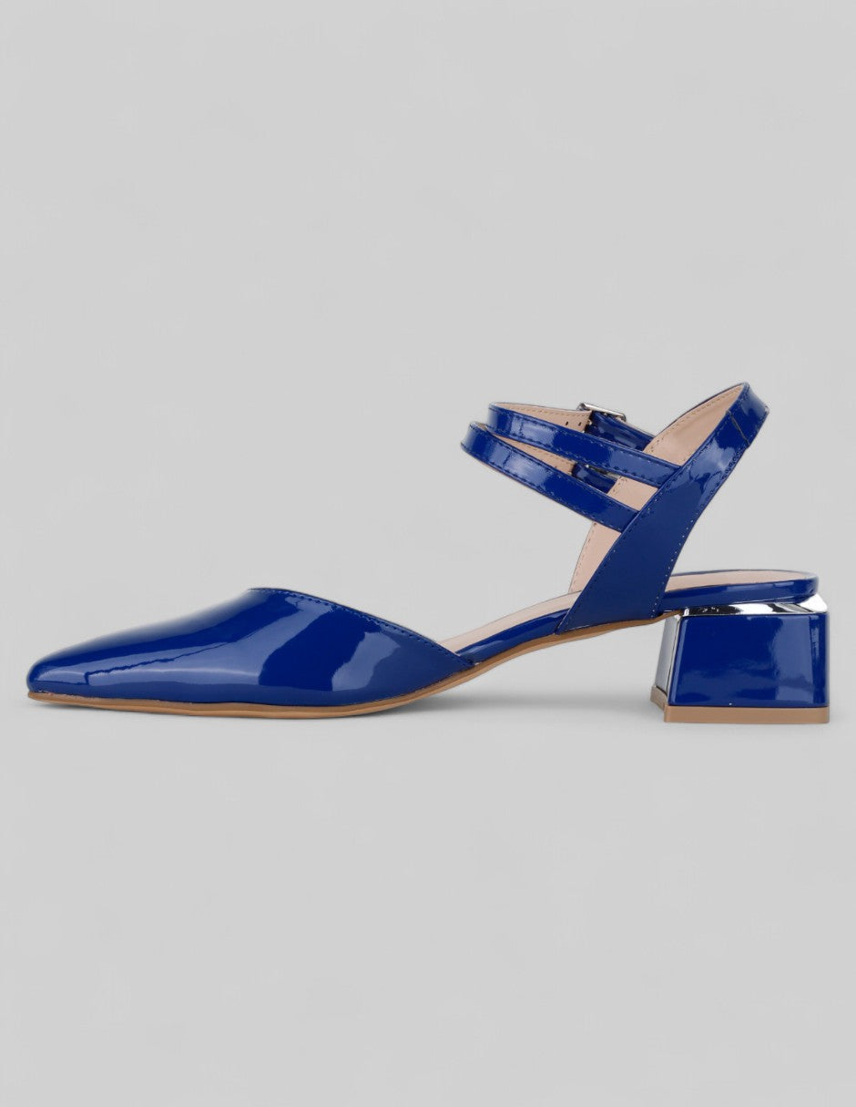 Zapatillas Back en Charol – Azul