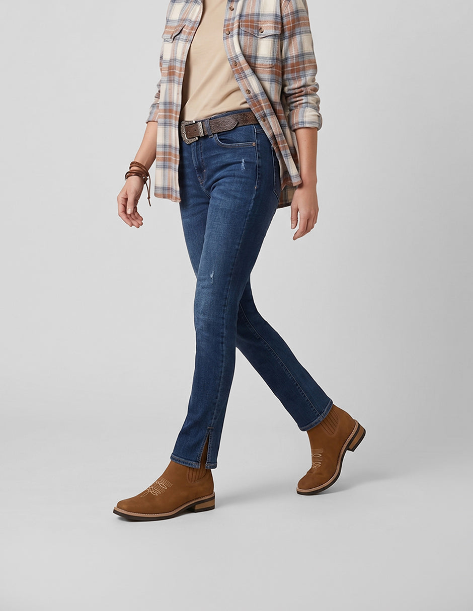 Botas tipo western West en Piel – Café