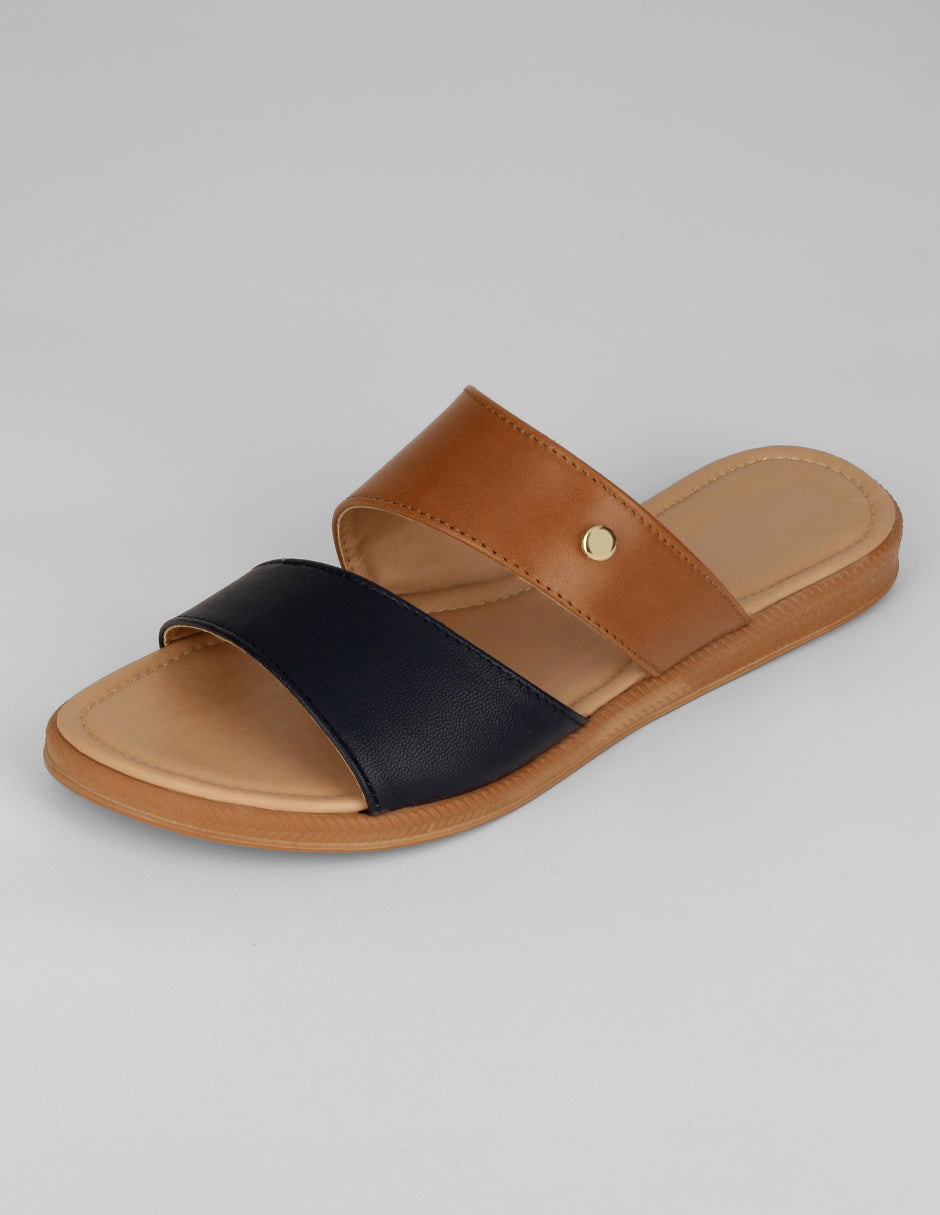 Sandalias de piso Alnia en Piel vegana – Café