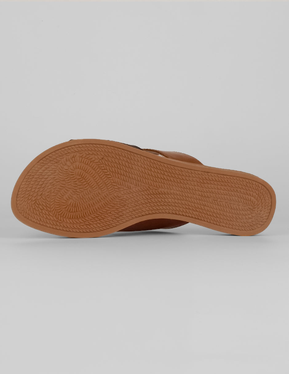 Sandalias de piso Alnia en Piel vegana – Café
