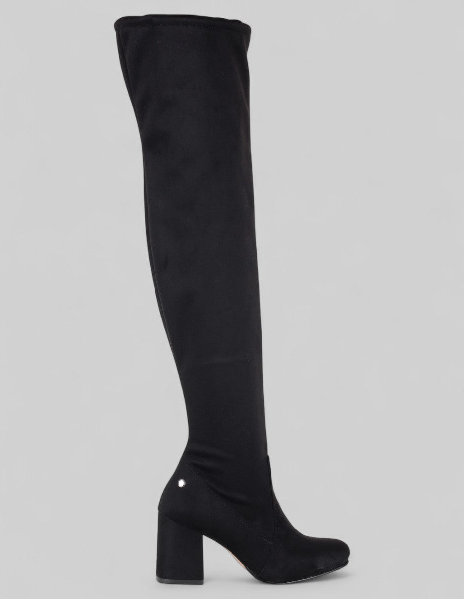 Botas altas Nevada en Textil – Negro