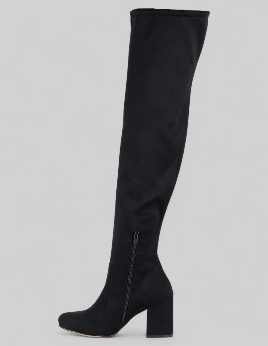 Botas altas Nevada en Textil – Negro