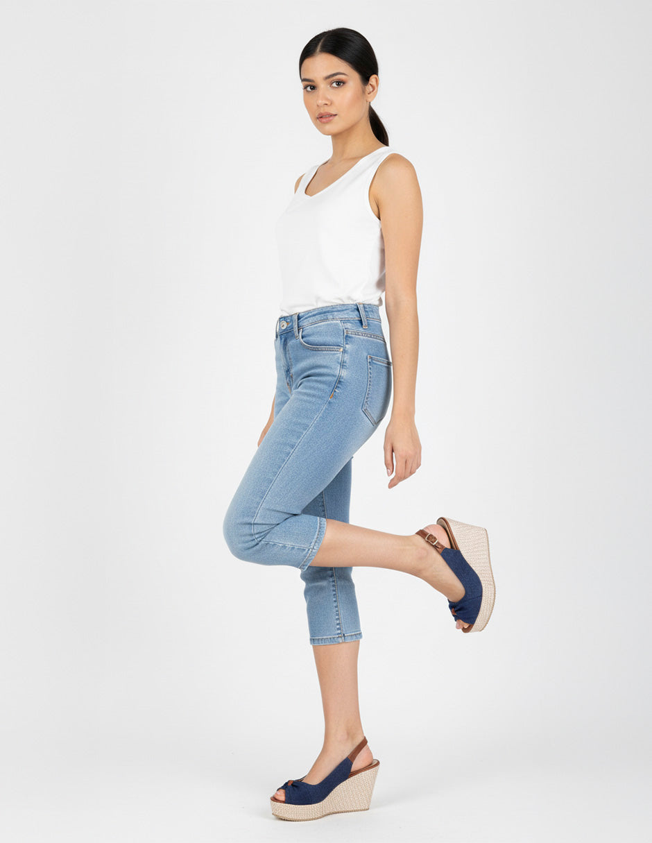 Sandalias con plataforma Naia en Textil – Azul