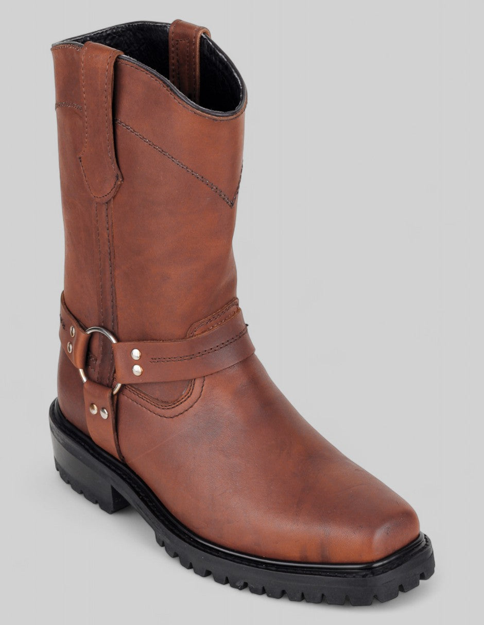 Botas tipo western Cowboy en Piel  – Café
