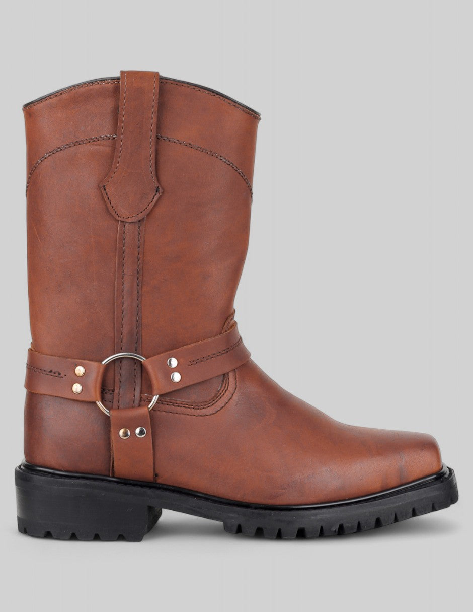 Botas tipo western Cowboy en Piel  – Café