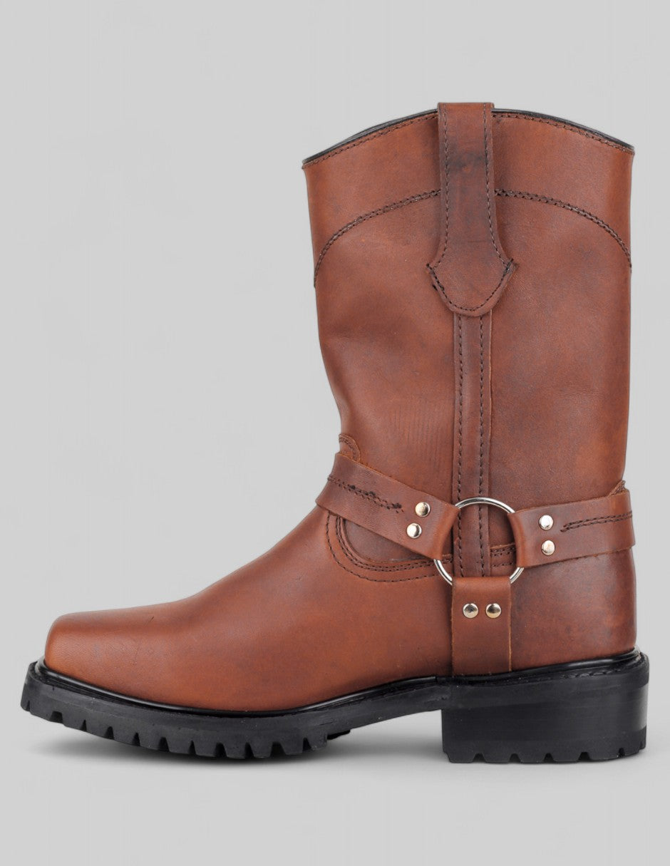 Botas tipo western Cowboy en Piel  – Café