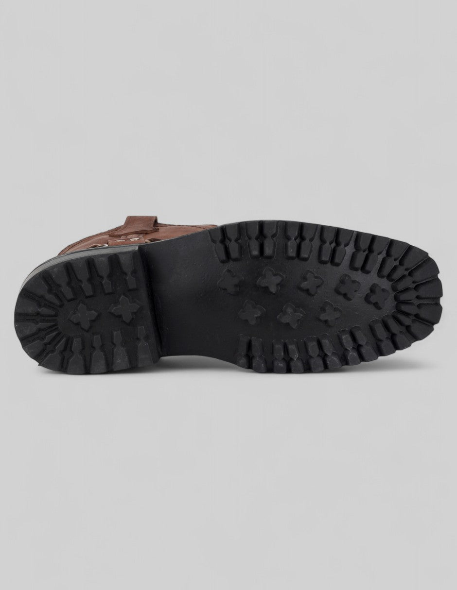 Botas tipo western Cowboy en Piel  – Café