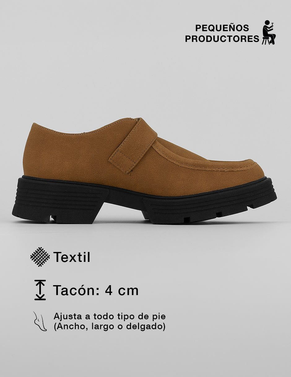 Mocasines Minna en Textil – Café