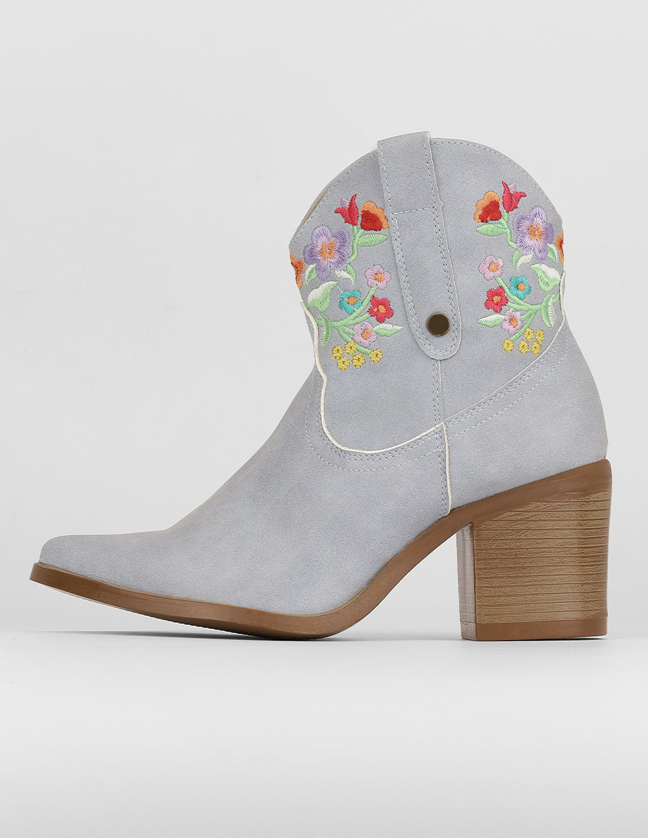 Botas tipo western Exterior Piel vegana Color Azul Para Mujer De RBCOLLECTION