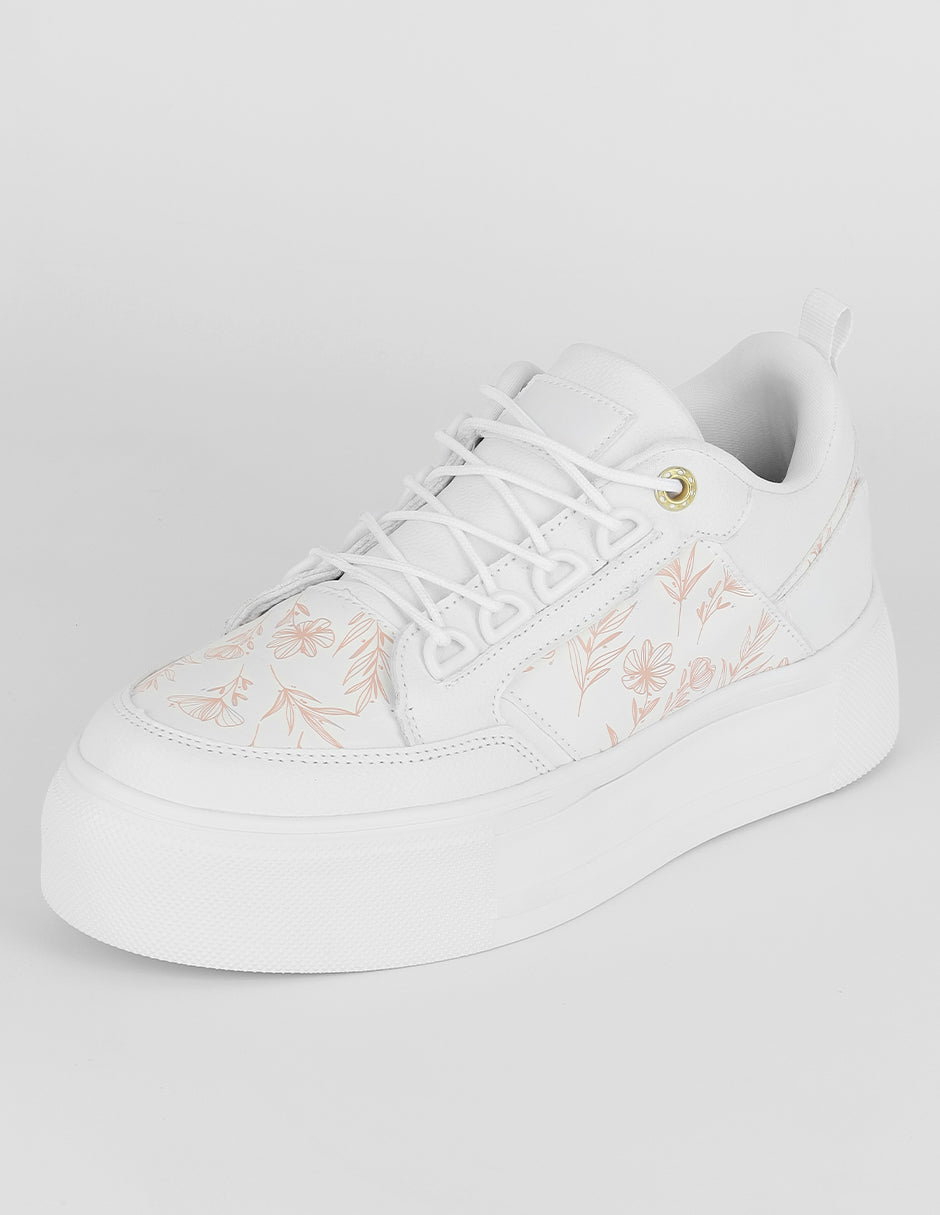 Tenis con cordones  Urban  en Sintético – Blanco