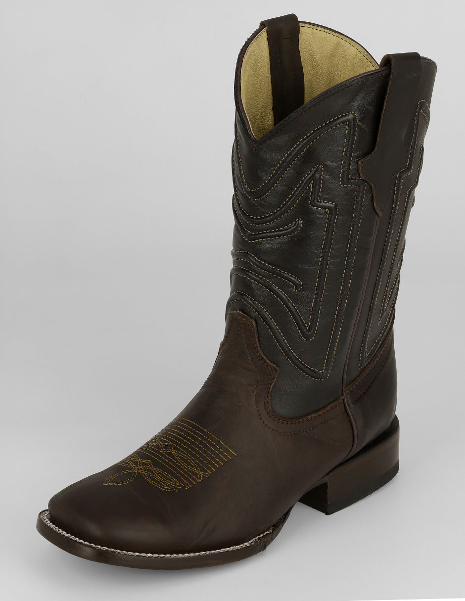 Botas western Cowboy en Piel – Café