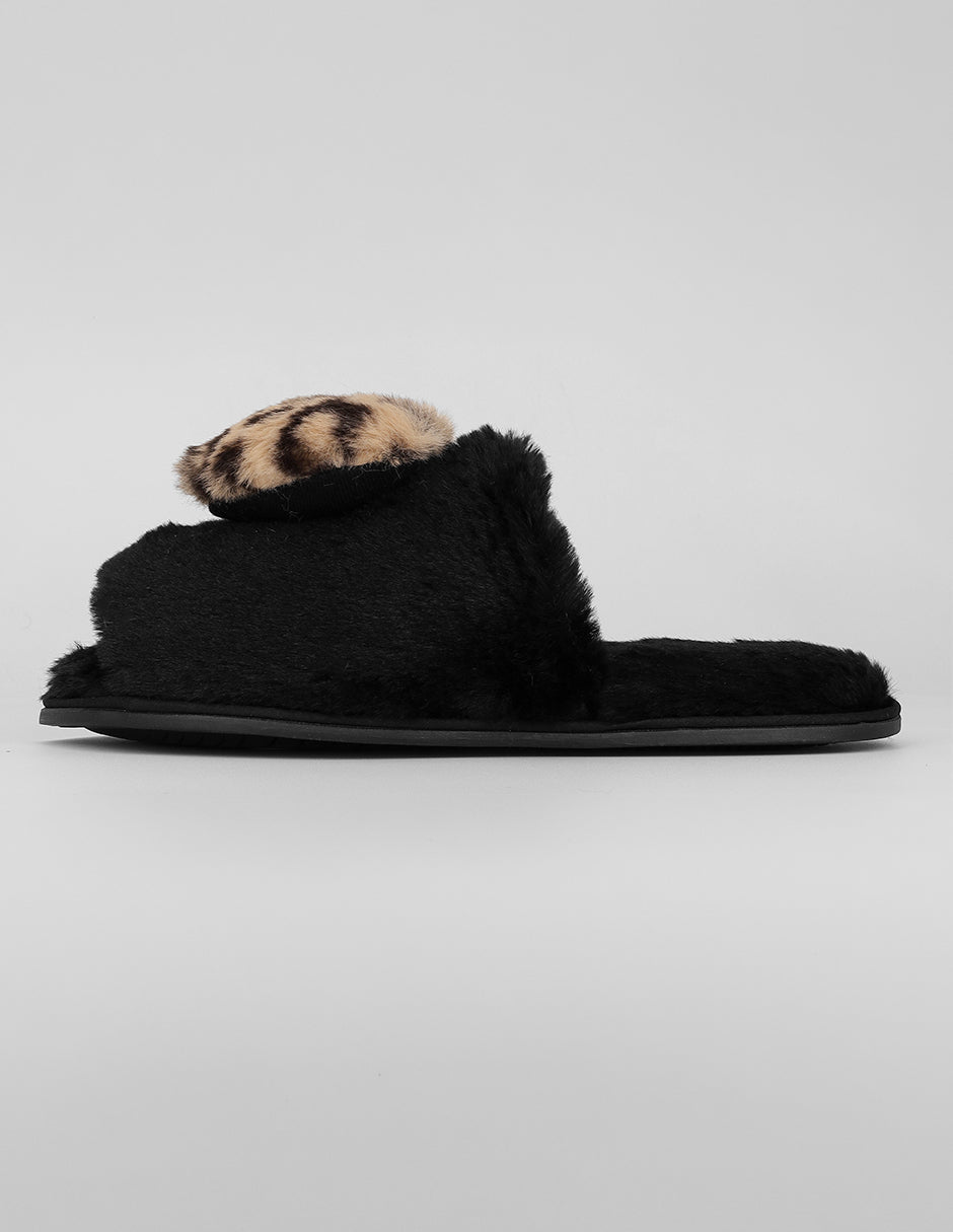 Pantuflas Exterior Textil Color Negro Para Mujer De RBCOLLECTION
