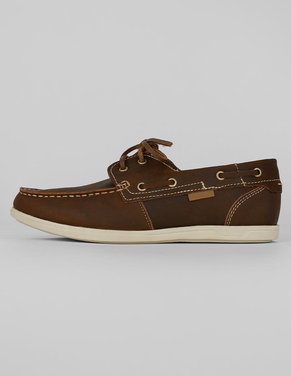 Oxfords Exterior Piel Color Café Para Hombre De RBCOLLECTION