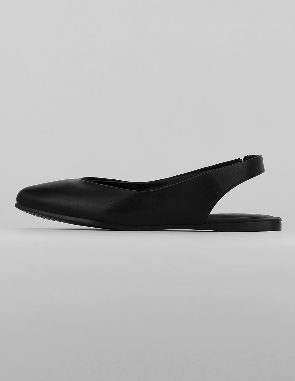 Flats puntales Exterior Piel vegana Color Negro Para Mujer De RBCOLLECTION