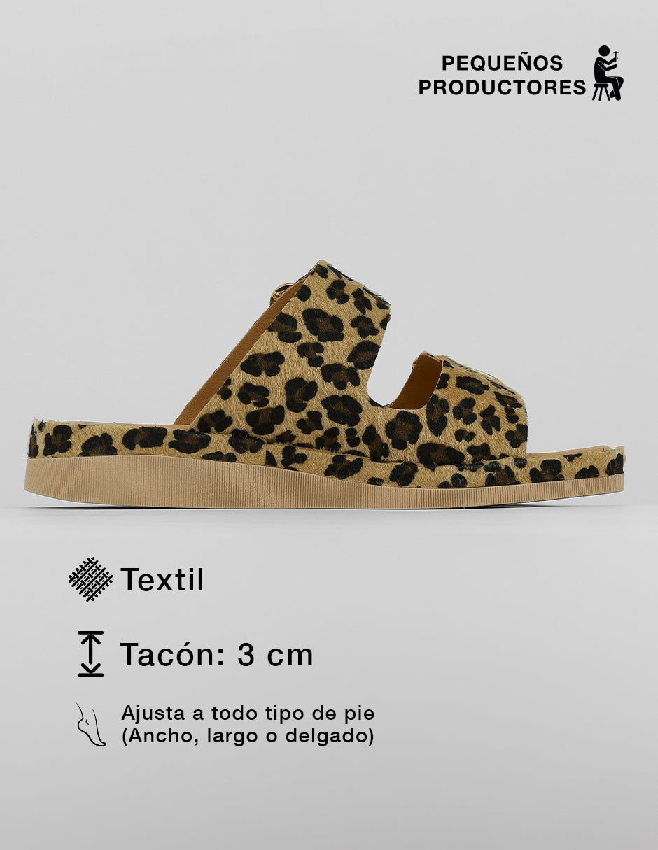 Sandalias con plataforma Yuri en Textil – Multicolor