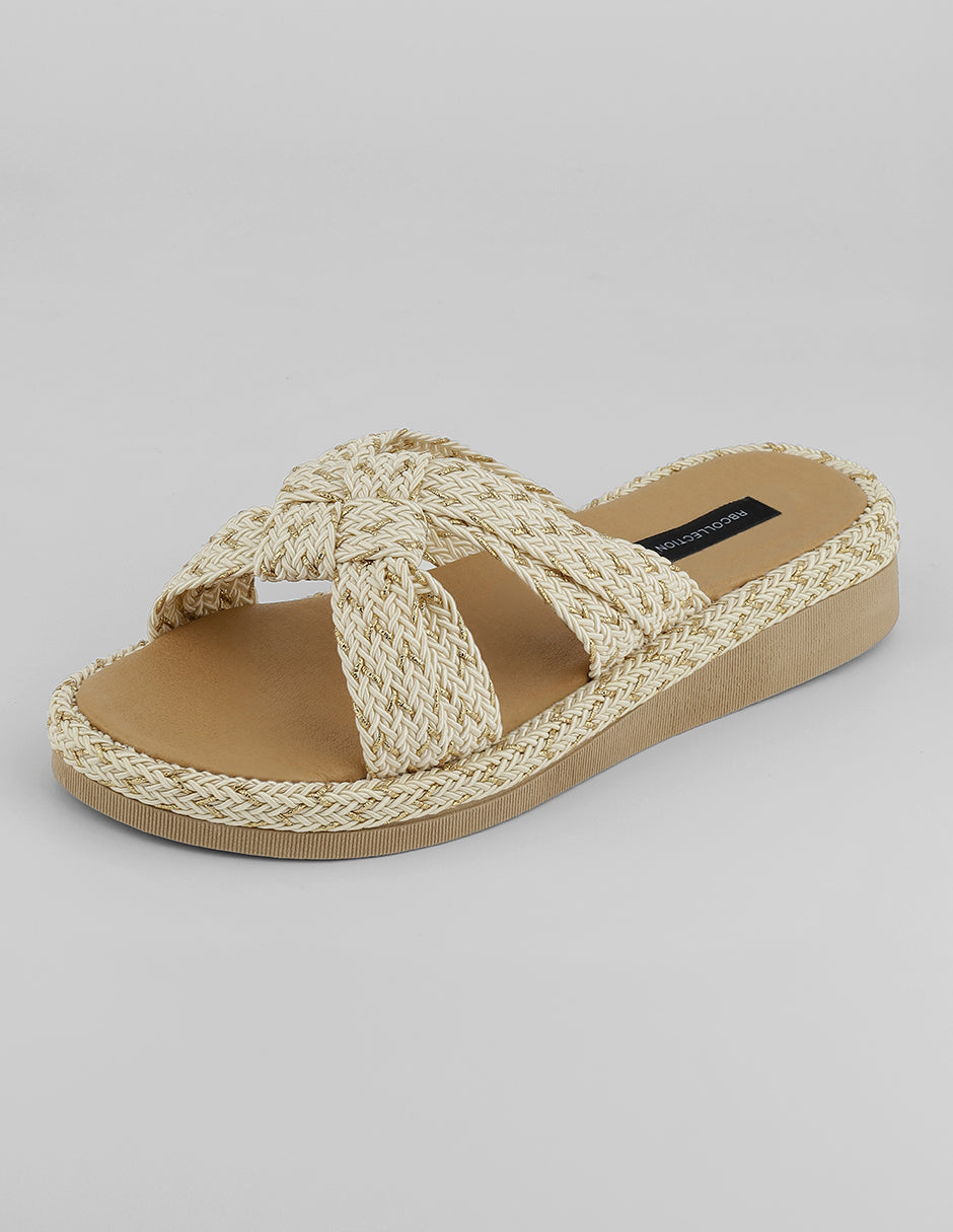 Sandalias con plataforma Sirelle en Textil – Latte