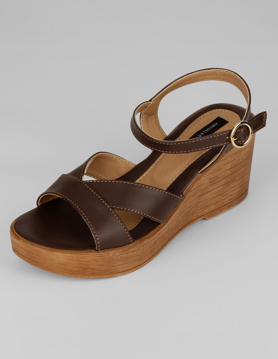 Sandalias con plataforma Naia en Sintético – Café