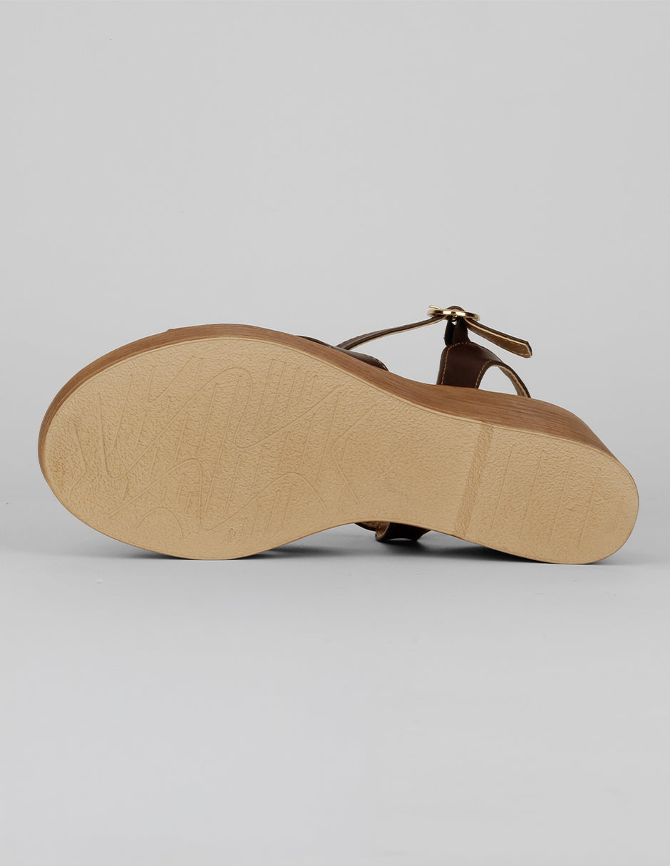 Sandalias con plataforma Naia en Sintético – Café