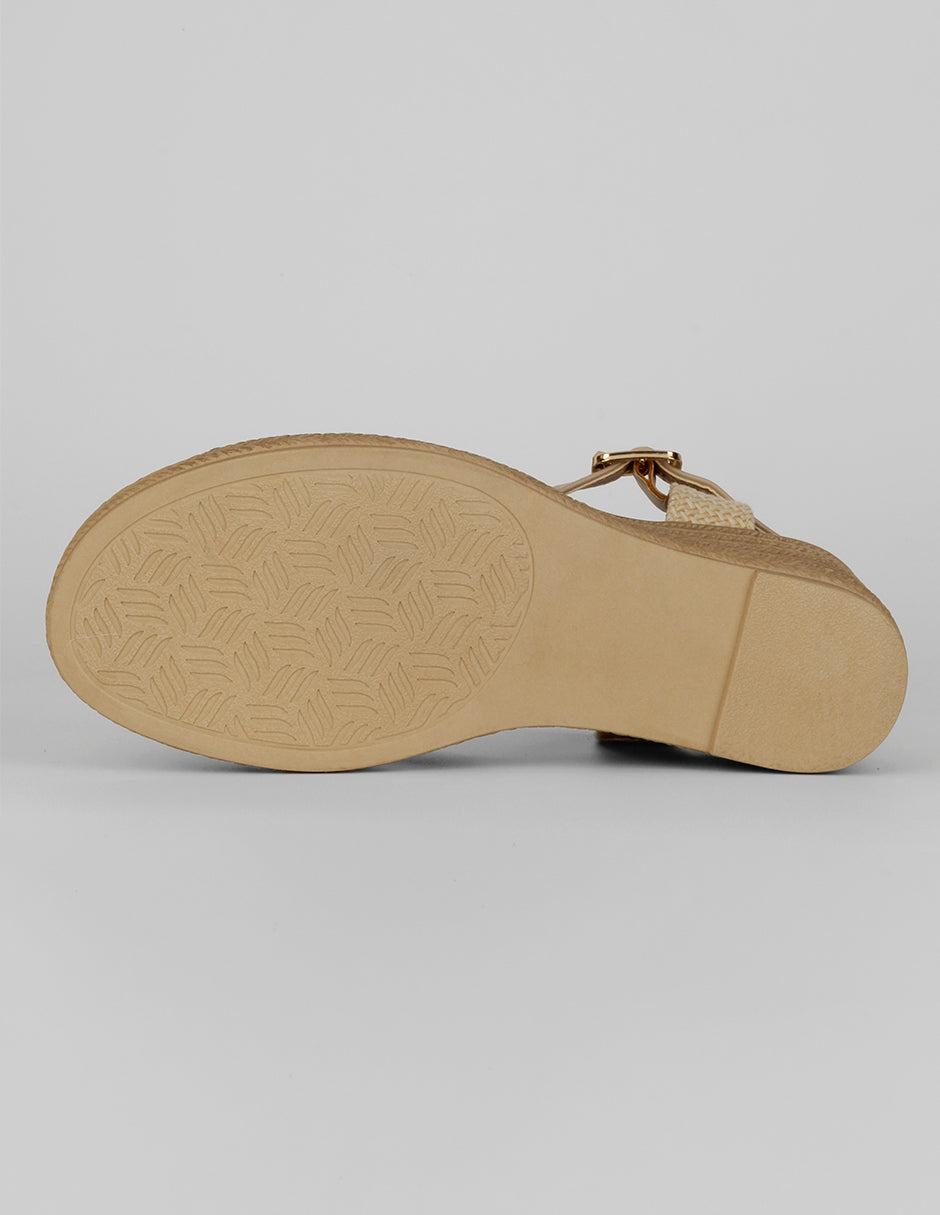 Sandalias con plataforma Naia en Textil – Azul
