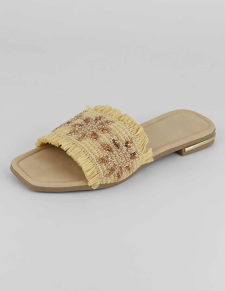 Sandalias de piso Soft en Sintético – Beige