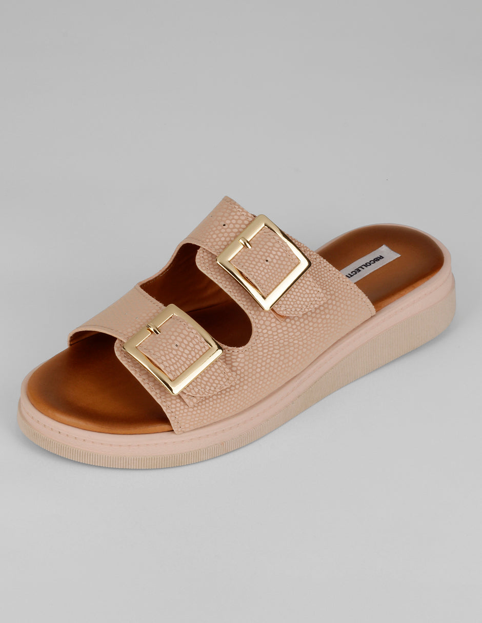Sandalias con plataforma Yuri en Piel vegana – Rosa