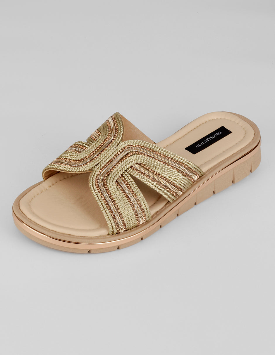 Sandalias con plataforma Sirelle en Sintético – Dorado