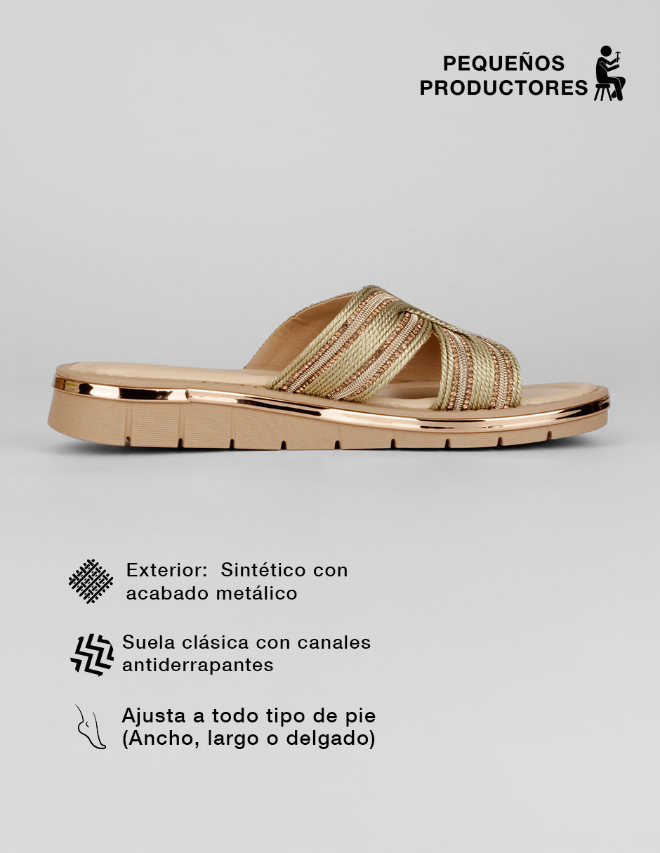 Sandalias con plataforma Sirelle en Sintético – Dorado