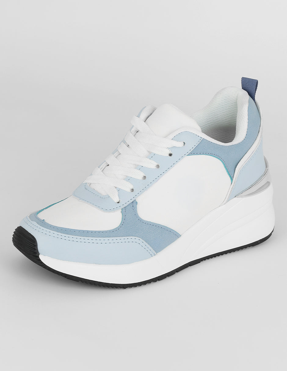 Tenis tipo deportivo  Chunk en Sintético – Azul