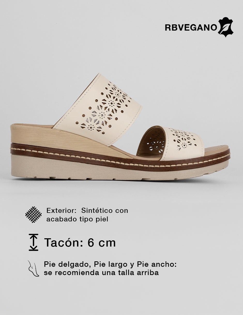 Sandalias con plataforma Naia en Sintético – Latte