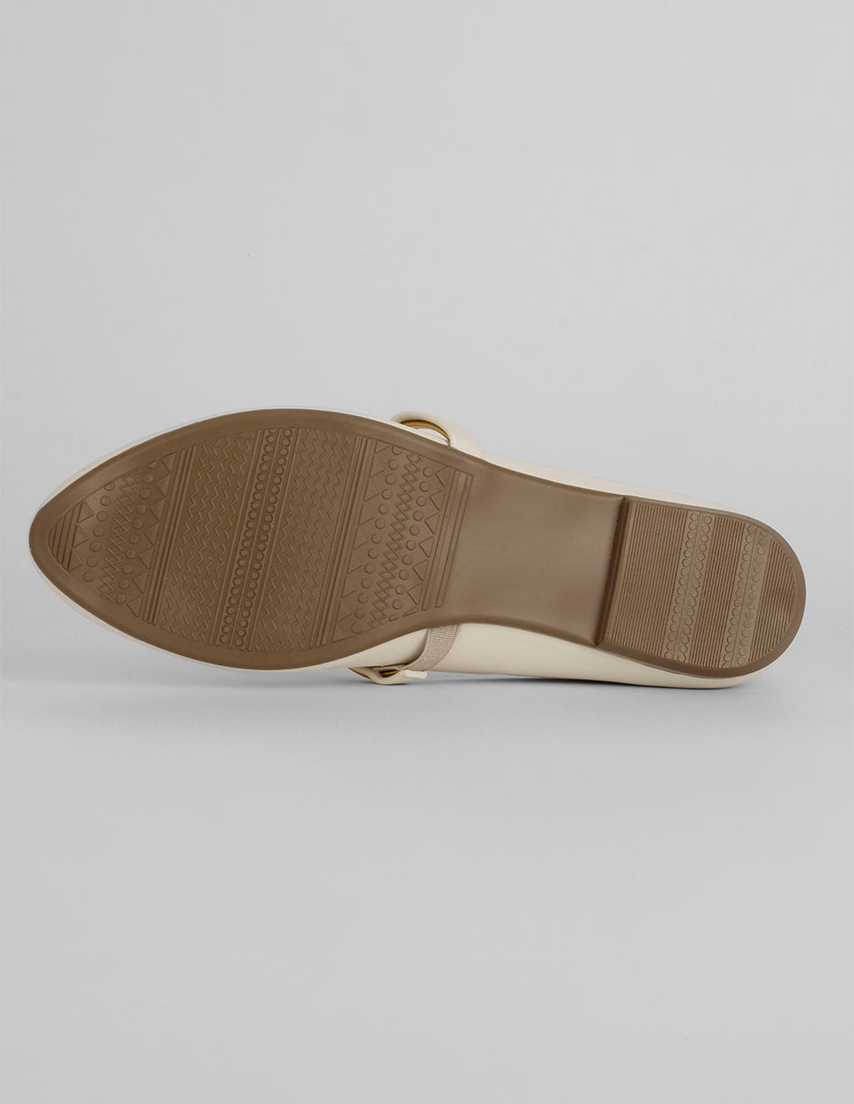 Mary jane Classy en Piel vegana – Blanco