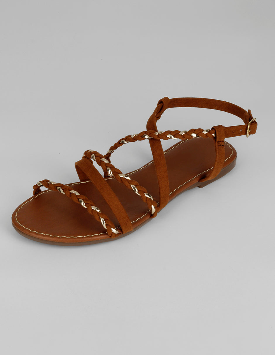 Sandalias de piso Soft en Textil – Café