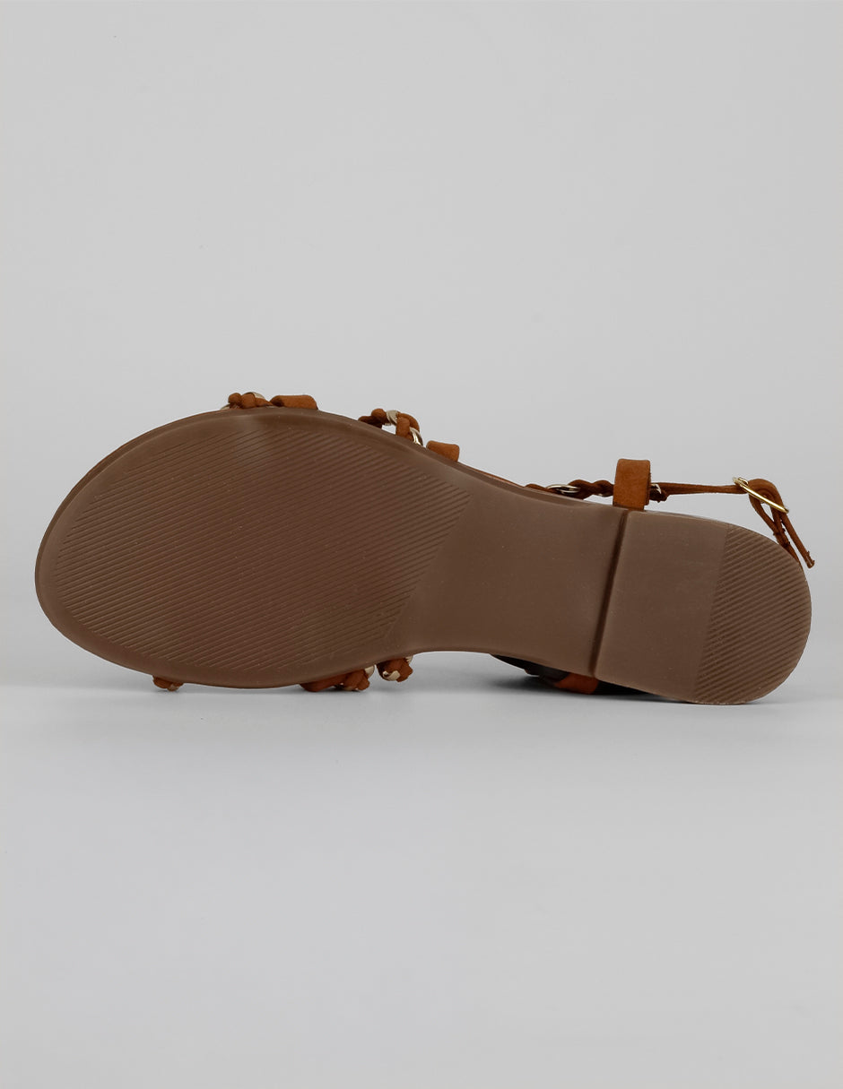 Sandalias de piso Soft en Textil – Café