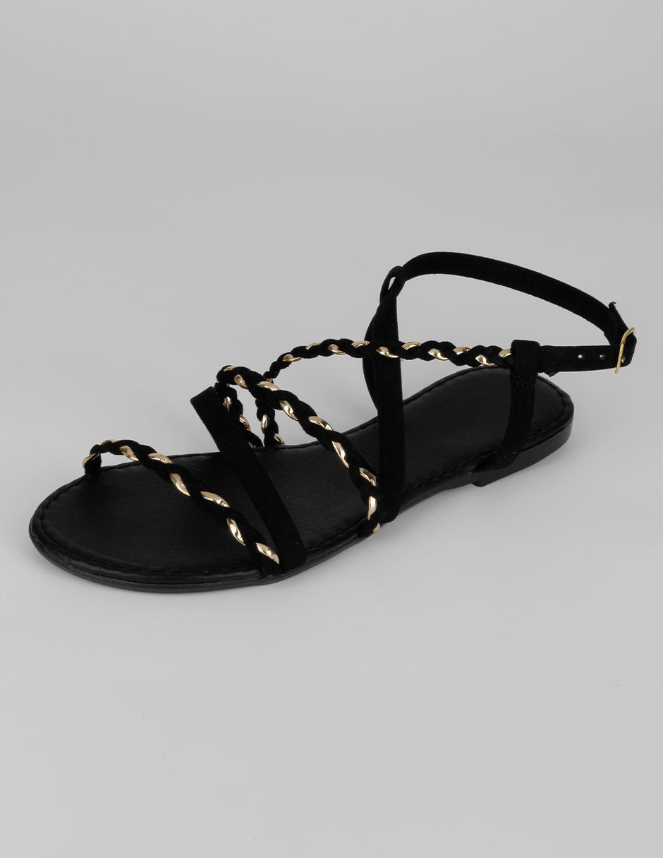 Sandalias de piso Soft en Textil – Negro
