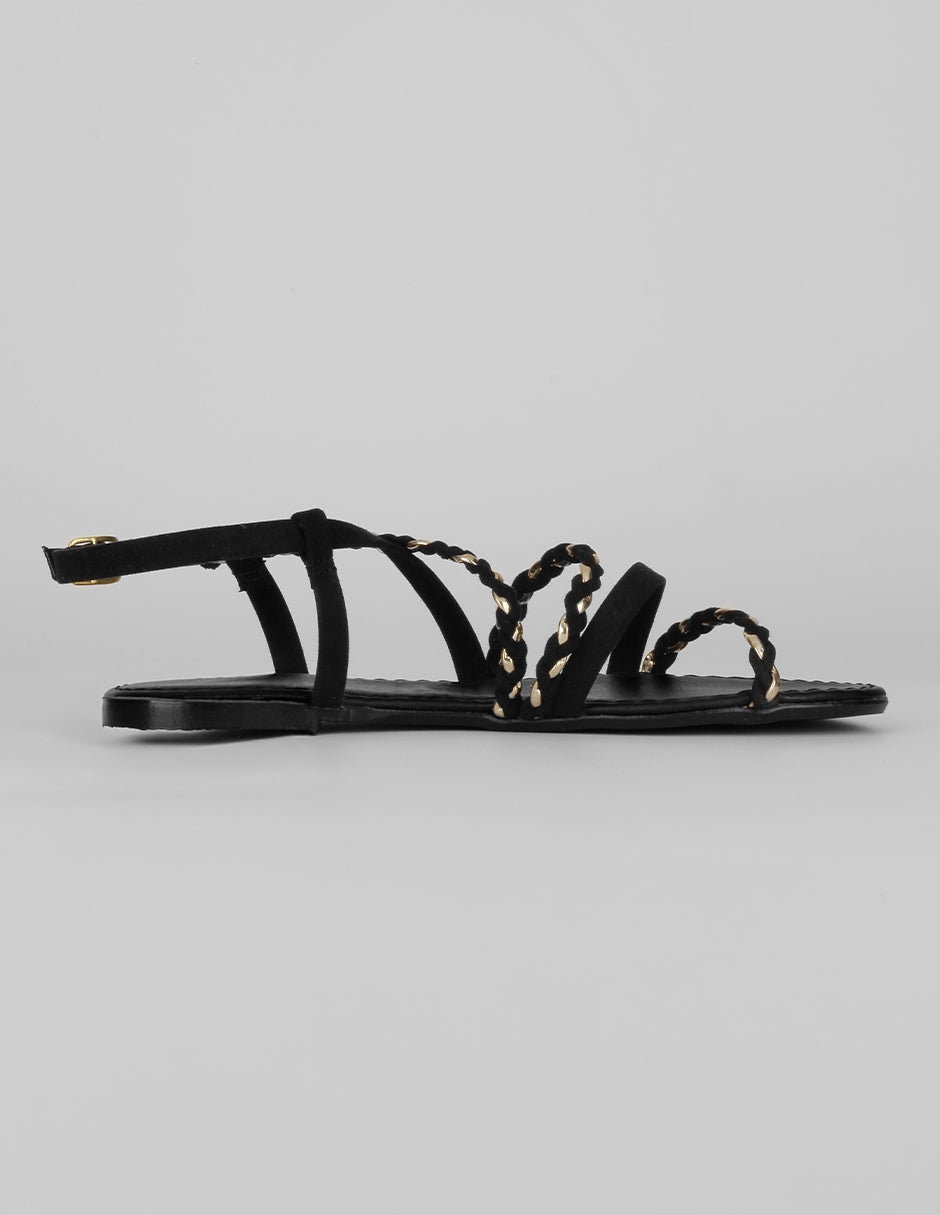 Sandalias de piso Soft en Textil – Negro