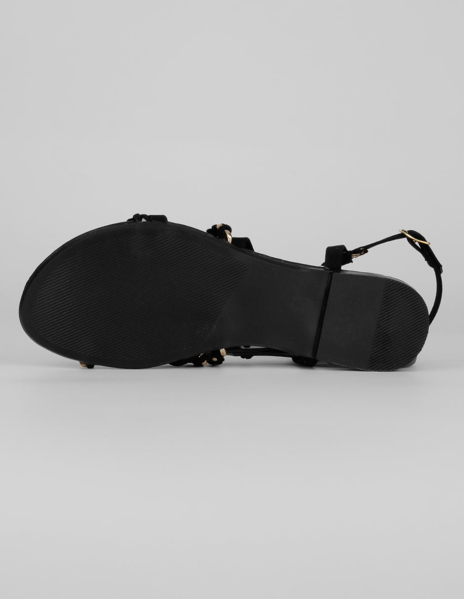 Sandalias de piso Soft en Textil – Negro
