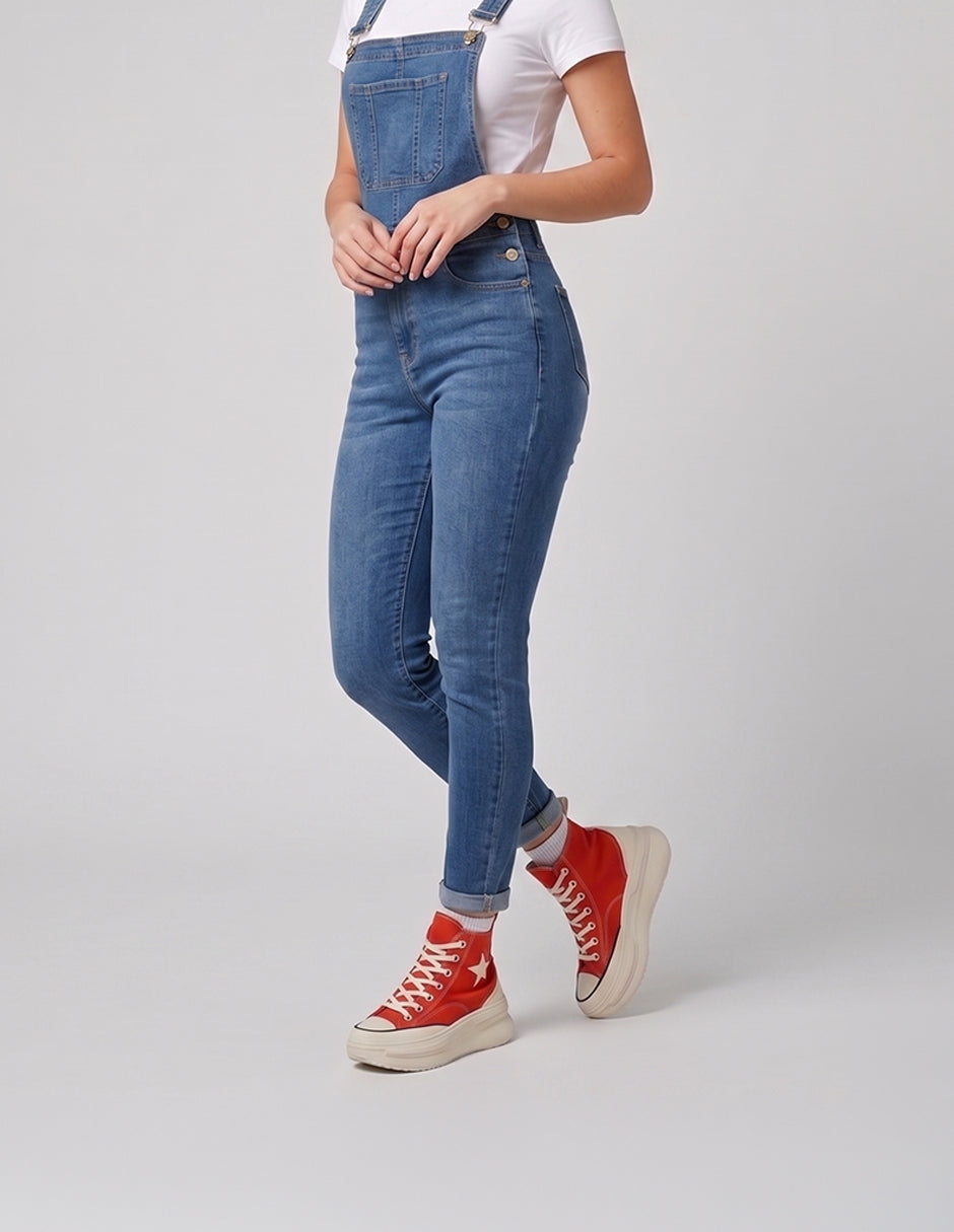Tenis botín  Play en Textil – Rojo