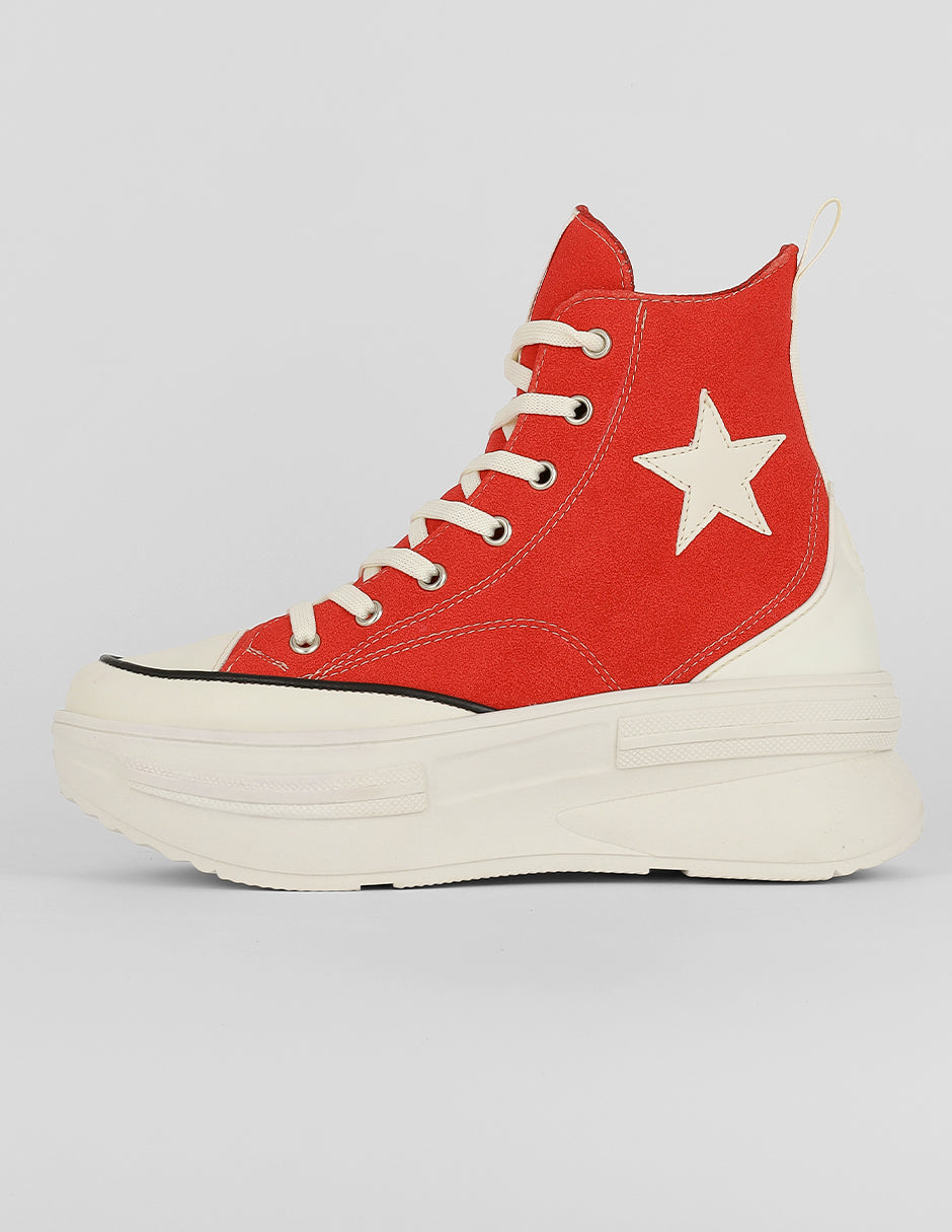 Tenis botín Exterior Textil Color Rojo Para Mujer De RBCOLLECTION