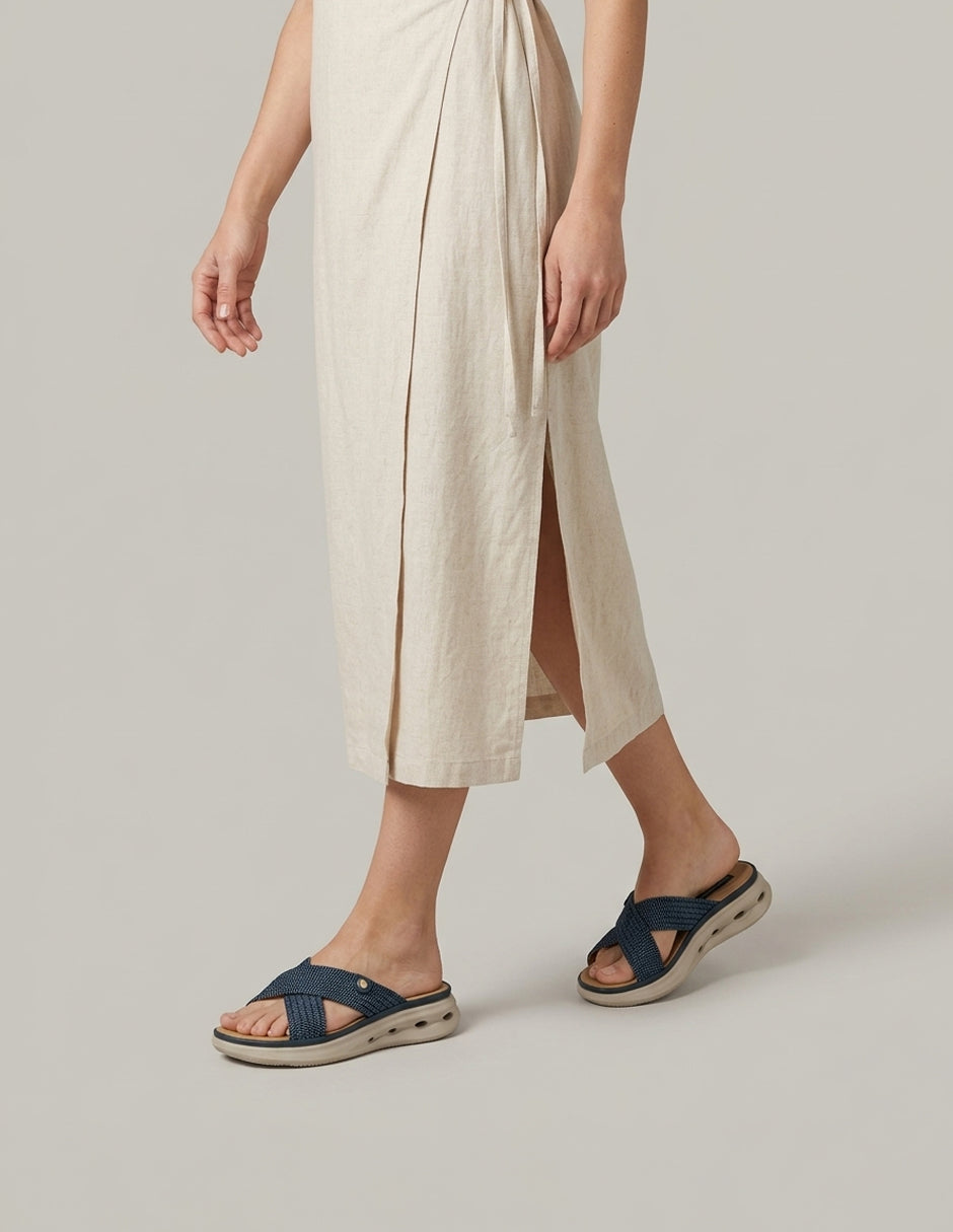 Sandalias con plataforma Comfy en Textil – Azul