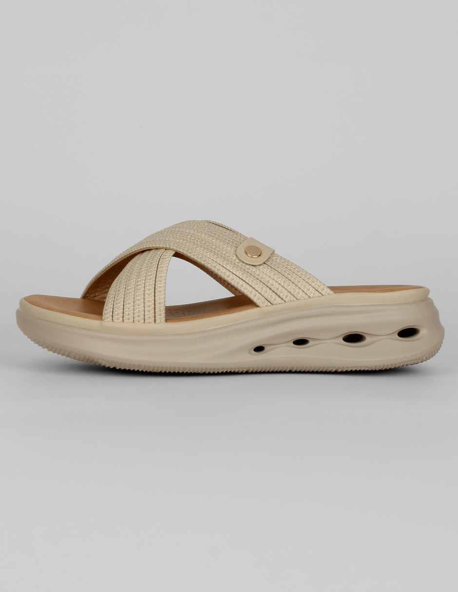 Sandalias con plataforma Exterior Textil Color Beige Para Mujer De RBCOLLECTION