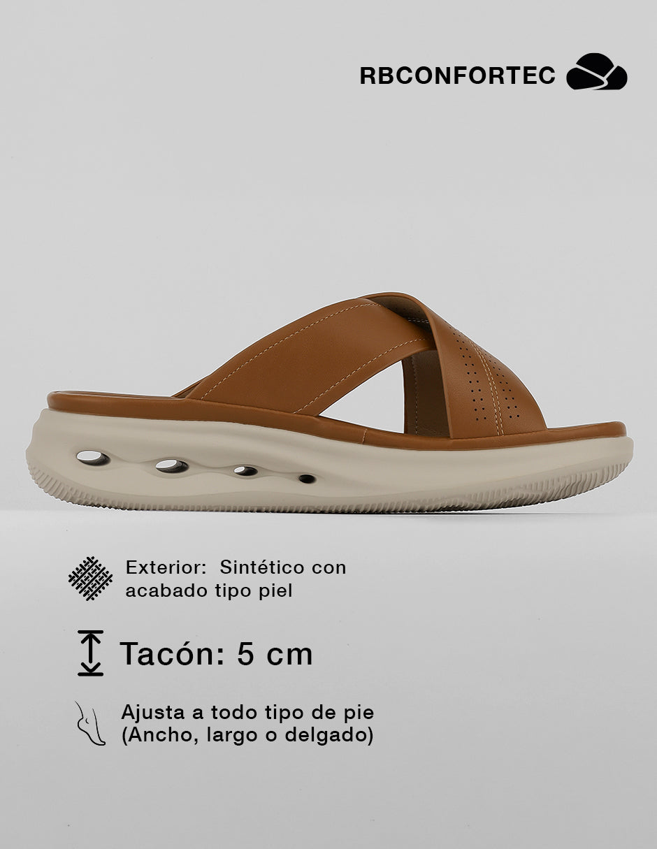 Sandalias con plataforma Comfy en Sintético – Café