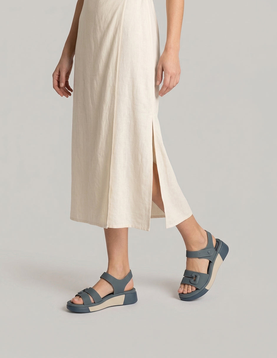 Sandalias con plataforma Comfort en Sintético – Azul