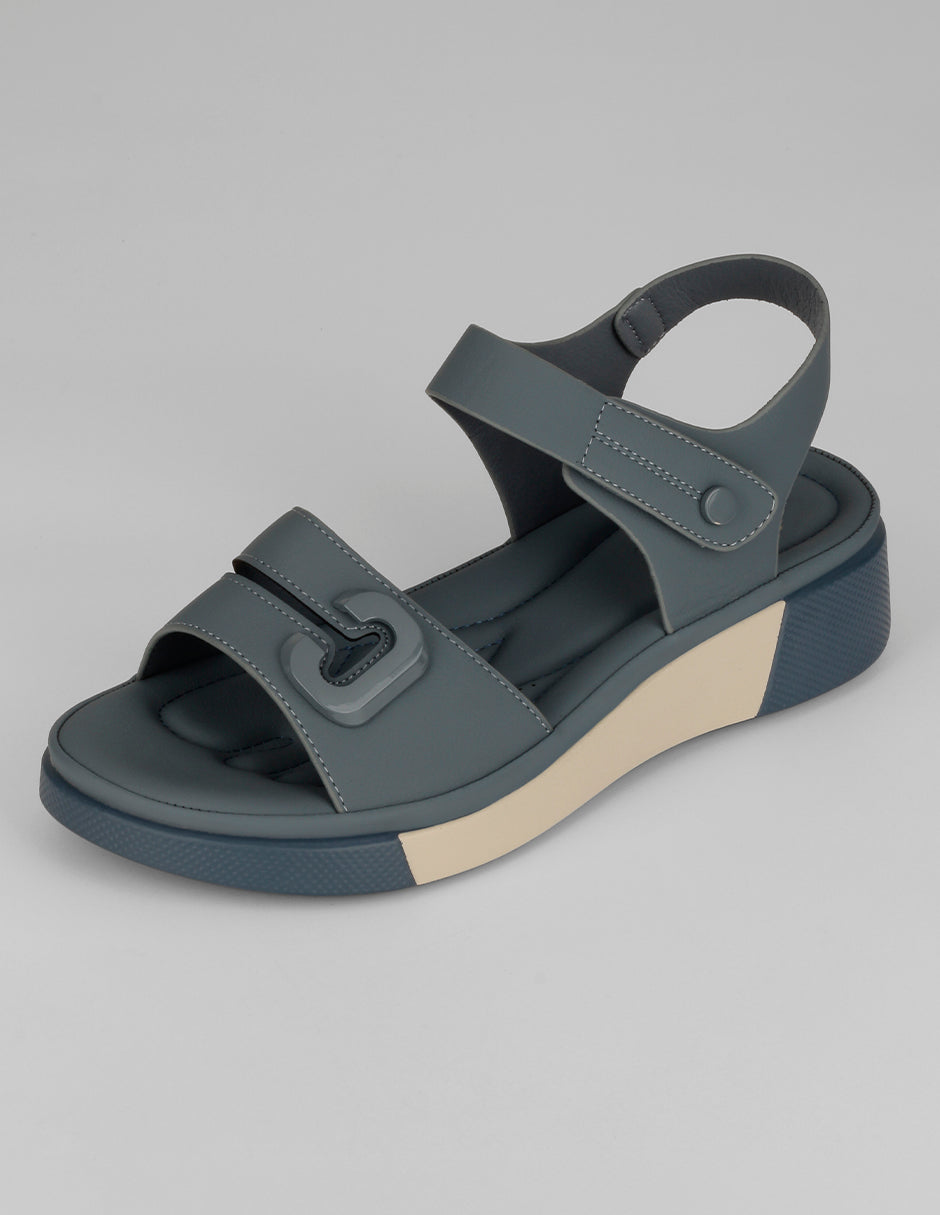 Sandalias con plataforma Comfort en Sintético – Azul