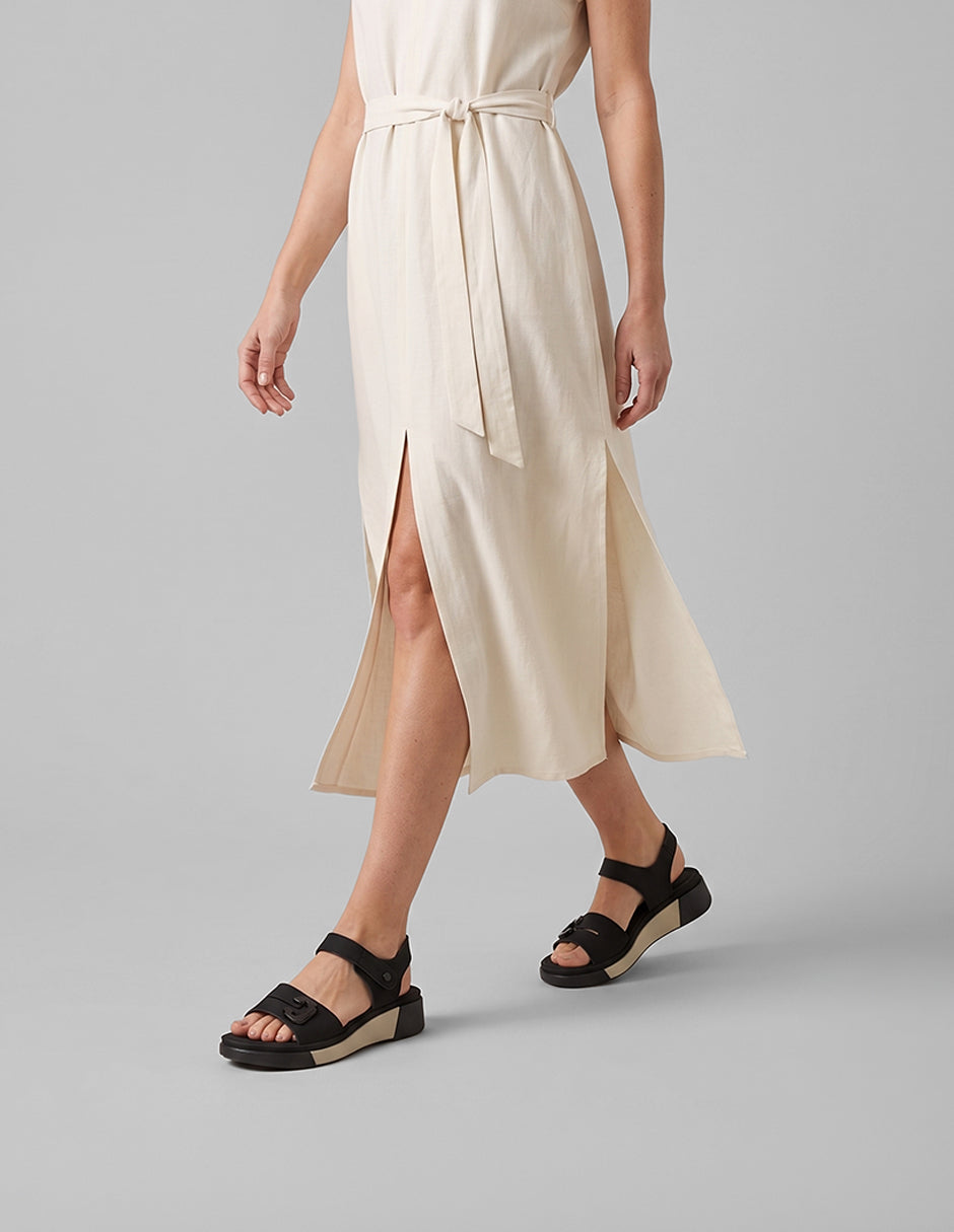 Sandalias con plataforma confort en Piel vegana – Negro
