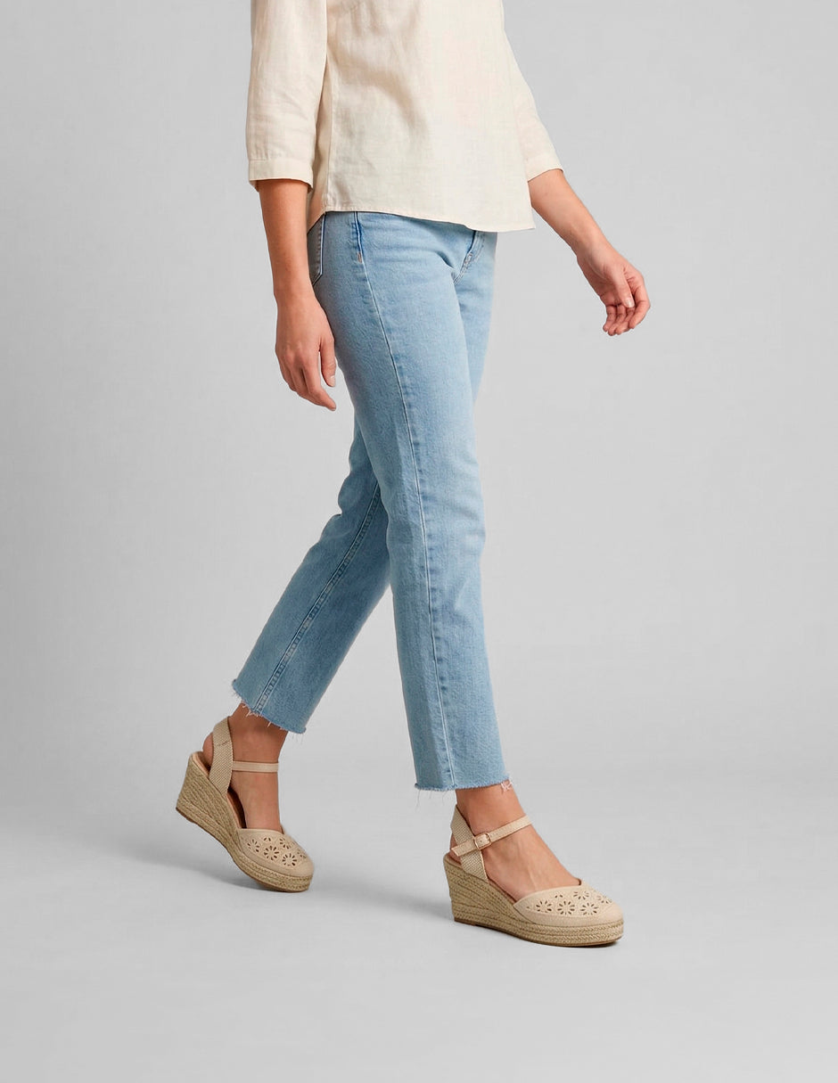 Sandalias con plataforma Naia en Textil – Latte