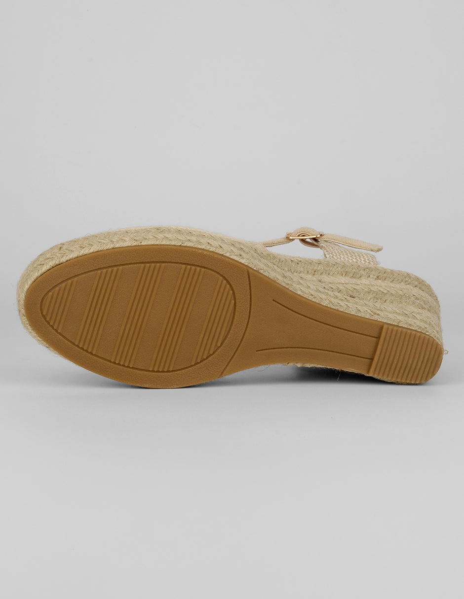 Sandalias con plataforma Naia en Textil – Latte