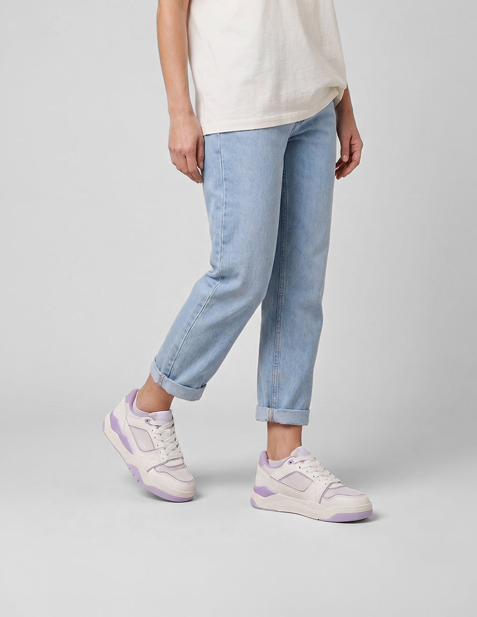 Tenis con cordones  Urban en Textil – Blanco