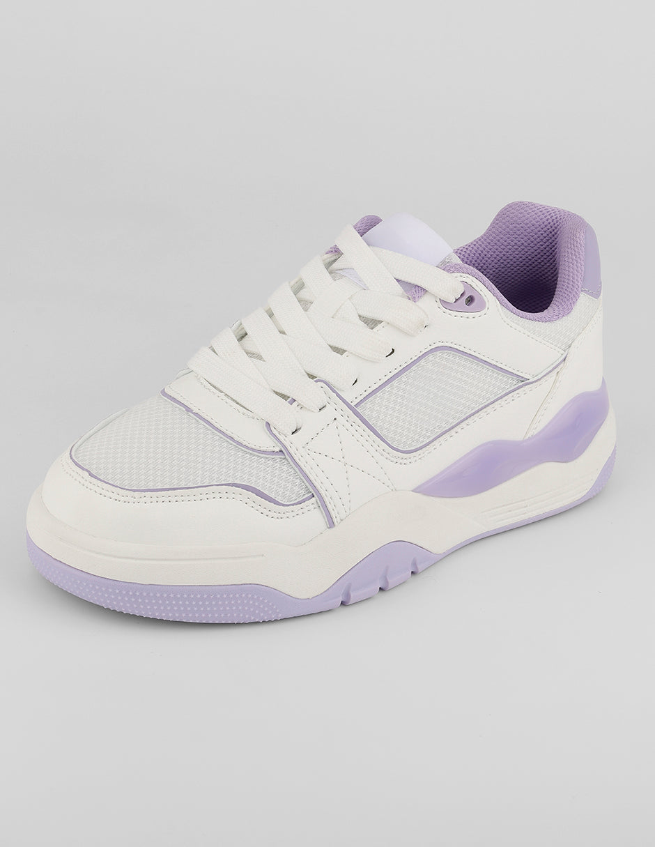 Tenis con cordones  Urban en Textil – Blanco